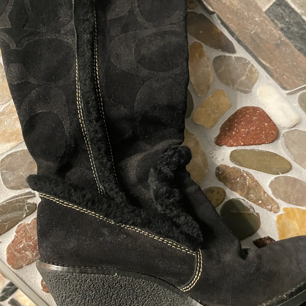Coach boots size 6 1/2 suede boots